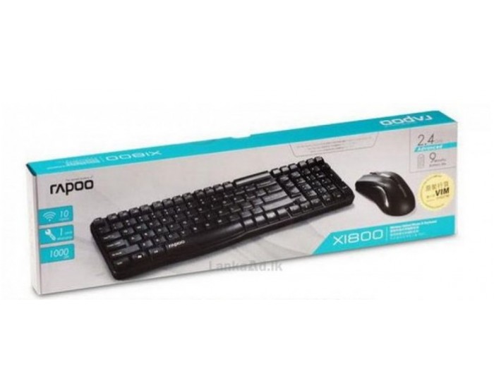 RAPOO KEYBOARD MOUSE COMBO WIRELESS (X1800PRO)